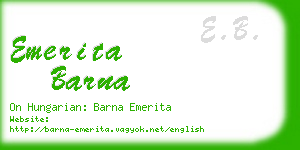 emerita barna business card